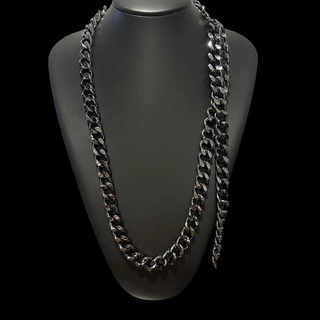 2em1: colar e cinto Groumet Noir