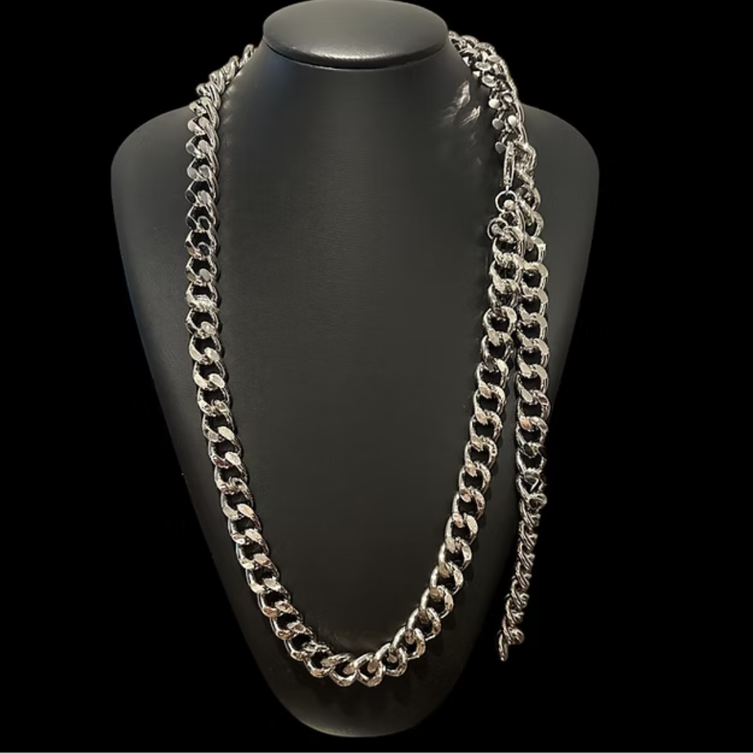 2em1: colar e cinto Groumet Silver