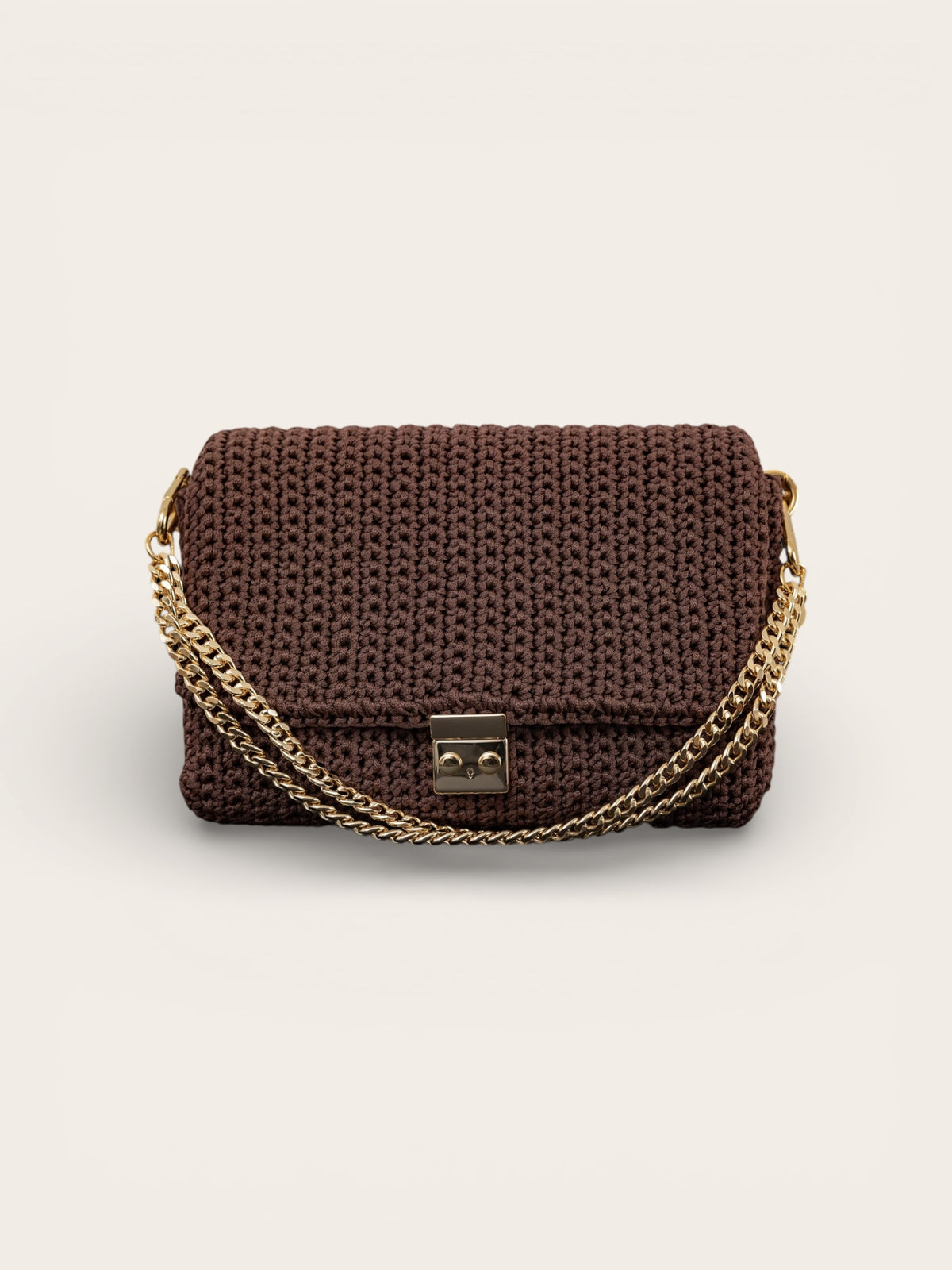 Bolsa Crochet Caviar Marrom