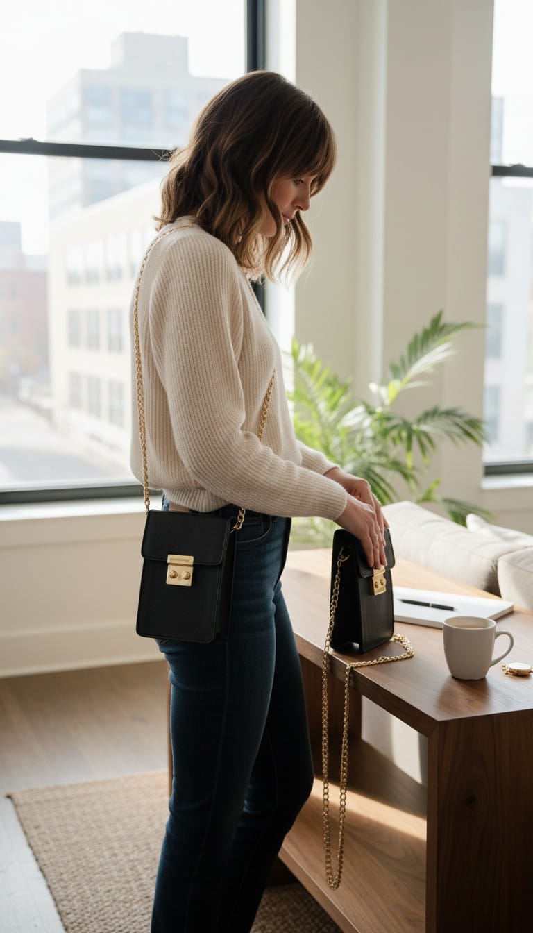 Bolsa Roma Clutch em Couro