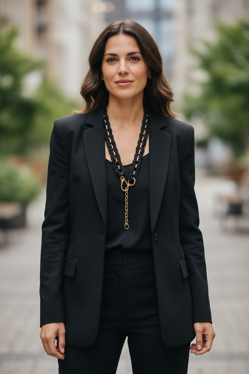 Cinto/Colar Versailles Noir