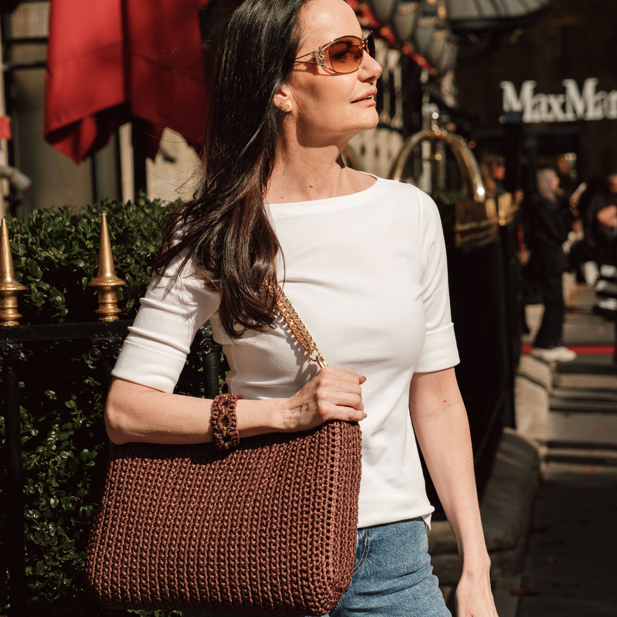 Bolsa Sac Crochet Chocolat