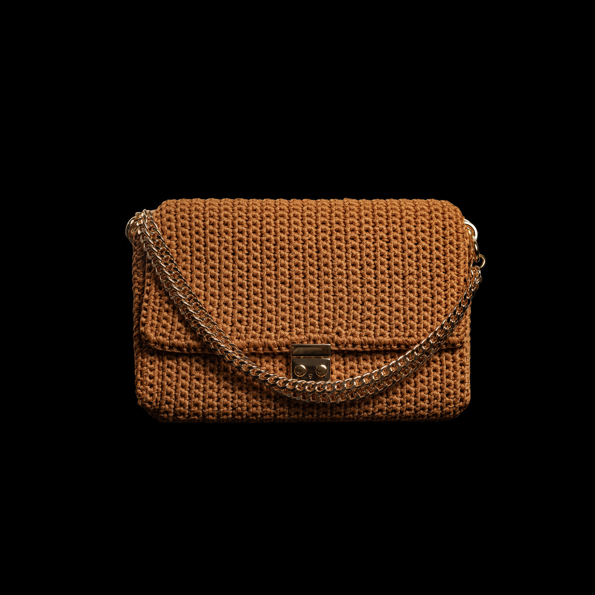 Bolsa Crochet Caviar Caramel