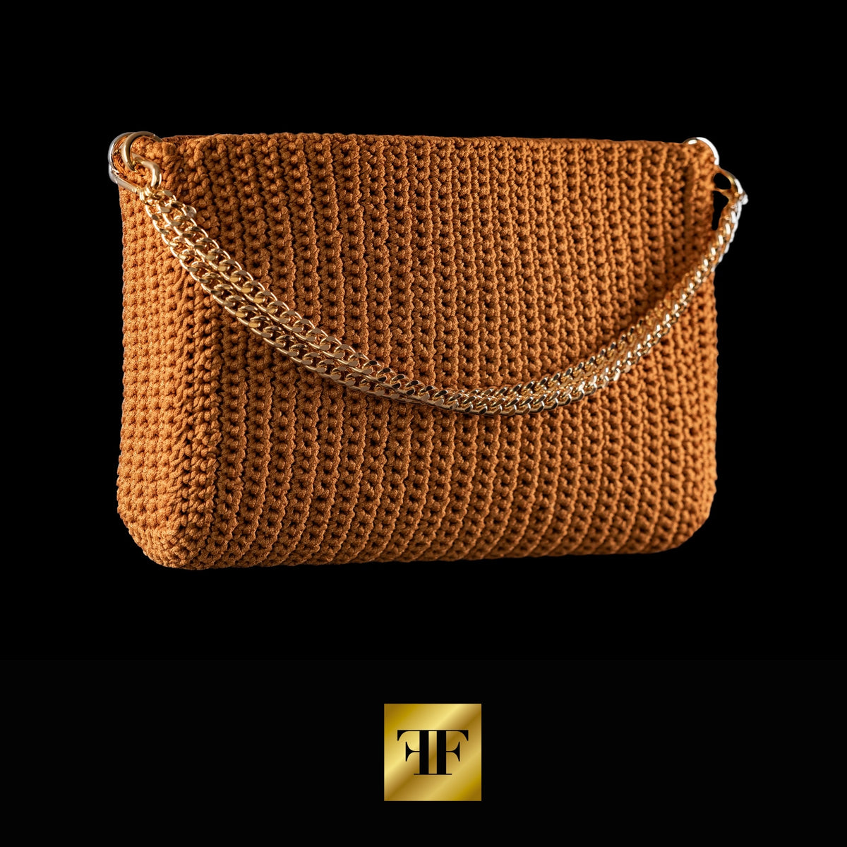 Bolsa Sac Crochet Caramel