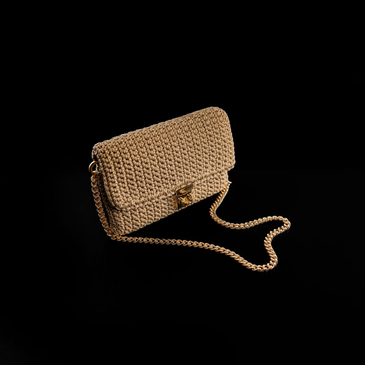 Clutch crochet  Caviar Beige