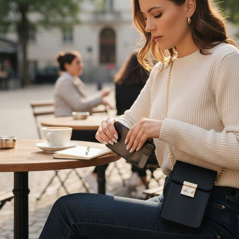 Bolsa Roma Clutch em Couro